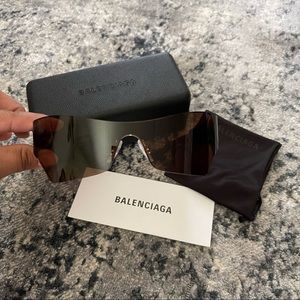 BALENCIAGA 99MM Shield Sunglasses